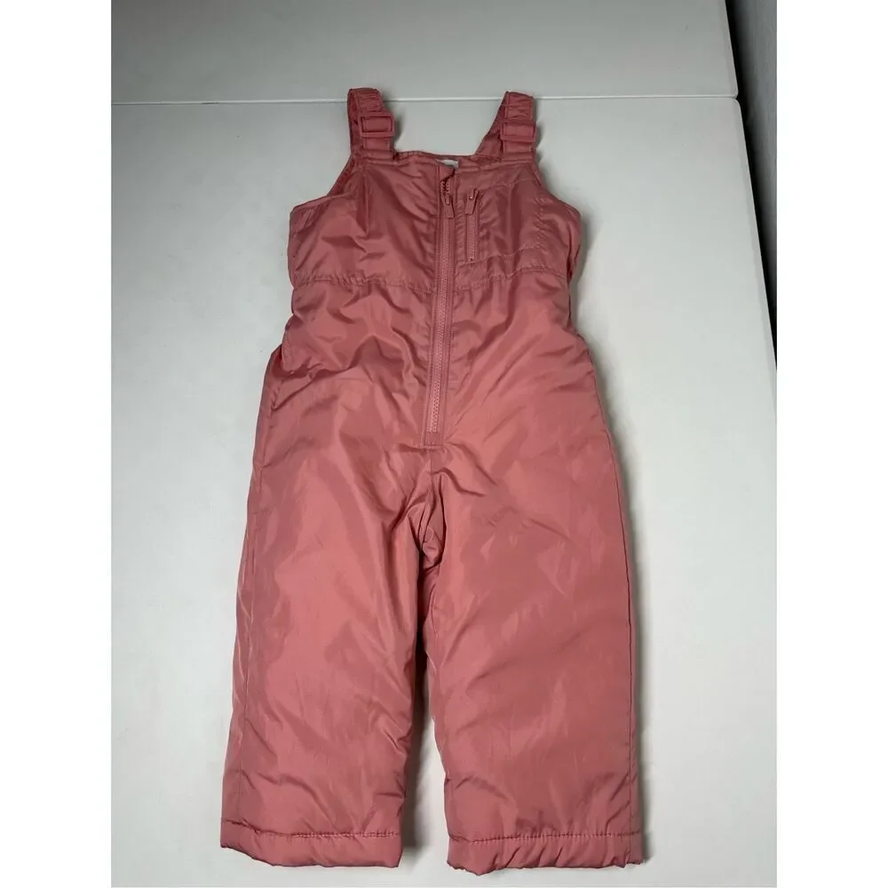Old Navy Water-Resistant Snow Bib for Toddler Girls Pink Size 2T